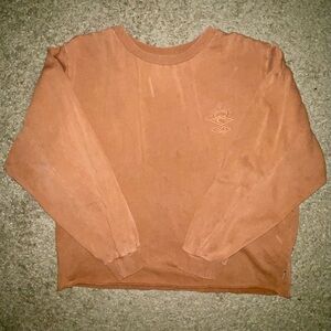 Rip Curl Women’s Caramel Brown The Search Icon Embroidered Cropped Sweatshirt
